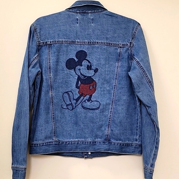 Gap Disney Mickey Mouse Icon Denim Jacket llX Kids- Women's Size Medium - Picture 1 of 16